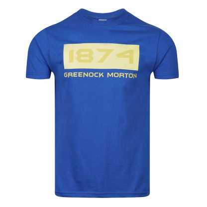 Morton 1874 T-Shirt (Royal), Greenock Morton FC, Leisure Wear